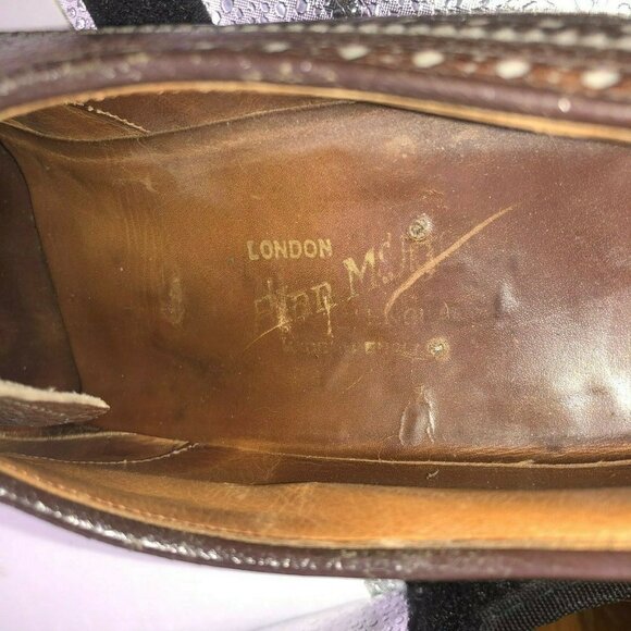 Alan McAfee London Commando 9 A AA Brown Pebbled L - Picture 9 of 14